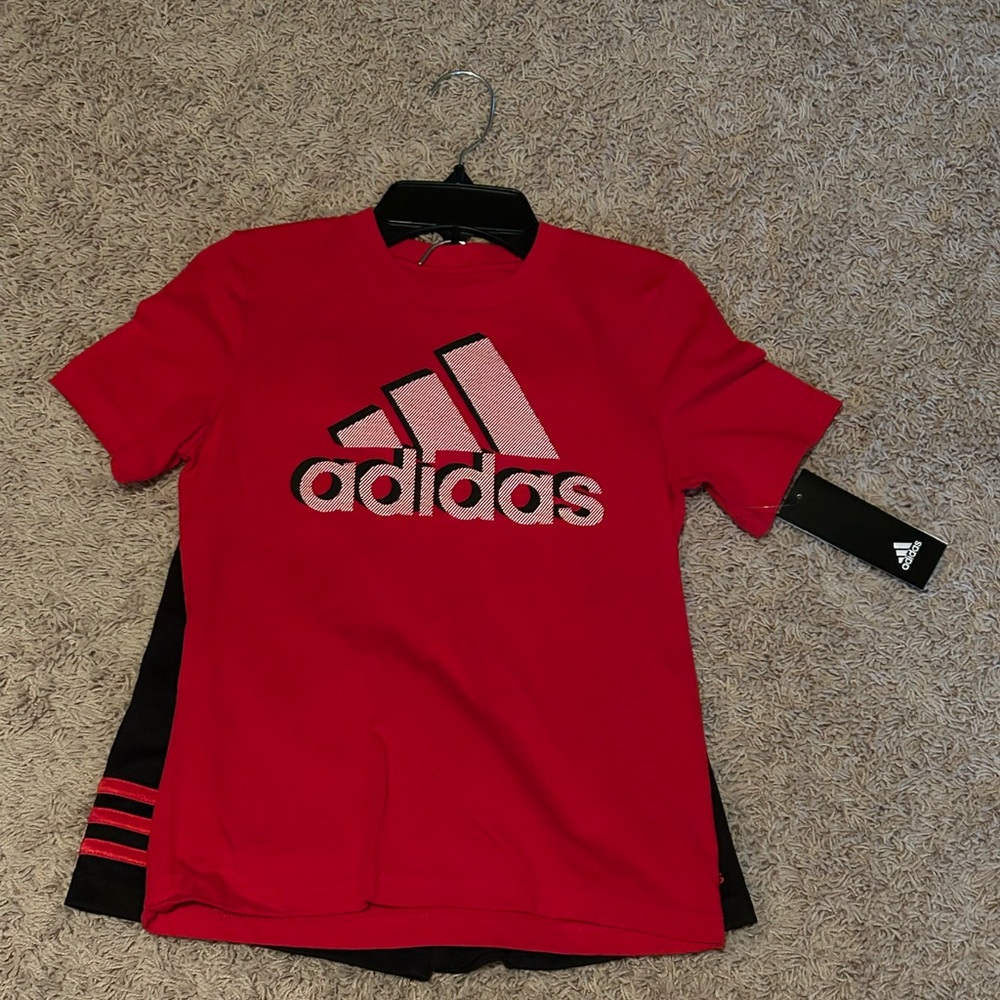 Adidas Kids Red T-Shirt/Short Set